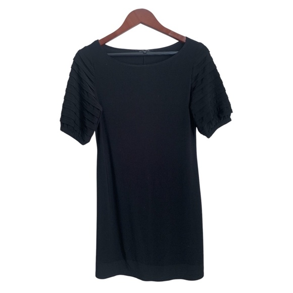 ❄️3/$15❄️ Jump Girl Black Dress with Ruffle Sleeves Size Medium Made in USA - Picture 1 of 6